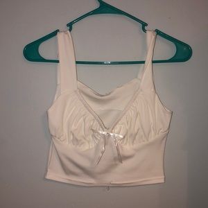 Cute white cropped tank